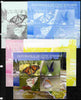 Ivory Coast 2011 Butterflies of North America sheetlet containing 4 values - the set of 5 imperf progressive proofs comprising the 4 individual colours plus all 4-colour composite, unmounted mint