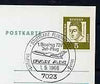 Postmark - West Germany 1966 postcard bearing 5pfg stamp with special cancellation for the First Boeing 727 Pan-Am Flight between Stuttgart and West Berlin illustrated with 727 aircraft