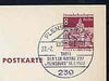 Postmark - West Berlin 1968 8pfg postal stationery card with special cancellation for Naming of First Lufthansa Boeing 737 illustrated with 737 aircraft