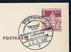 Postmark - West Berlin 1967 8pfg postal stationery card with special cancellation for Stuttgart Aerophilately Day & Stamp Exhibition illustrated with FISA Emblem