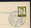 Postmark - West Germany 1965 postcard with special Cologne cancellation for Airmail Philatelists' Day illustrated with Aircraft and stylised stamp