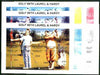 Touva 1995 Golf with Laurel & Hardy composite sheet containing 10 values, the set of 7 imperf progressive proofs comprising the 4 basic colours plus 2, 3 and all 4-colour composites unmounted mint