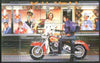 Turkmenistan 1999 Bikers Diner (Marilyn, James Dean, Bogart, G Marx & Motorbike) composite sheet containing 9 values unmounted mint