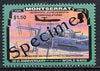 Montserrat 1995 Radar-Equipped JU88G $1.50 (from 50th Anniversary of end of World War II set) overprinted SPECIMEN unmounted mint, as SG 971s