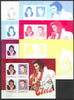 St Vincent 1985 Elvis Presley (Leaders of the World) m/sheet containing 4 x $4.50 values, the set of 7 imperf progressive proofs comprising 4 individual colours, plus 2, 3 and 4-colour composites unmounted mint