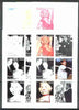 Somaliland 1999 Marilyn Monroe & Joe Di Maggio sheetlet containing set of 6 values, the set of 5 imperf progressive proofs comprising the 4 individual colours, plus all 4-colour composites
