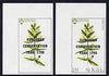 St Kilda 1970 Flowers 1s9d (Yellow Rattle) with 'European Conservation Year' opt error (1790 instead of 1970) imperf single also showing grey omitted (St Kilda, imprint & value) plus matched imperf normal (again with 1790 error) b……Details Below