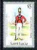 St Lucia 1984-89 Military Uniforms $5 (Private, West India Regiment) no watermark with 1987 imprint date unmounted mint, SG 944 (gutter pairs & blocks pro rata)