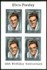 Guyana 1995 Elvis Presley 60th Birthday m/sheet in card containing four $300 values embossed in silver foil (with saw-tooth edges) from a numbered limited printing