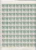 Malaya - Japanese Occupation 1943 Tapping Rubber 1c grey-green complete folded sheet of 100, several stamps creased from bad fold but a scarce survivor unmounted mint SG J297