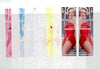 Tadjikistan 1999 Marilyn Monroe sheetlet of 2 (Marilyn in Mirror), the set of 5 imperf progressive colour proofs comprising various 2, 3 and all 4-colour composite