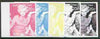 Kyrgyzstan 1999 Marilyn Monroe from 20th Century Culture (Famous People) the set of 5 imperf progressive proofs comprising the 4 individual colours plus all 4-colour composite