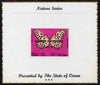 Oman 1970 Butterflies (Tree Nymph) imperf (15b value opt'd European Conservation Year) mounted on special 'Nature Series' presentation card inscribed 'Presented by the State of Oman'