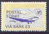 Guernsey - Alderney 1971 POSTAL STRIKE overprinted on DC-3 6d (from 1967 Aircraft def set) additionaly overprinted 'VIA SARK £3' unmounted mint