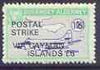 Guernsey - Alderney 1971 POSTAL STRIKE overprinted on Heron 1s6d (from 1967 Aircraft def set) additionaly overprinted 'VIA CAYMAN ISLANDS £6' unmounted mint