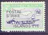 Guernsey - Alderney 1971 POSTAL STRIKE overprinted on Heron 1s6d (from 1967 Aircraft def set) additionaly overprinted 'VIA FALKLAND ISLANDS £10' unmounted mint