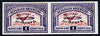 Argentine Republic 1930 Zeppelin Europe-Pan American Flight 1p with opt inverted, imperf pair being a 'Hialeah' forgery on gummed paper (as SG 584a)