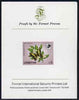Lesotho 1984 Butterflies Christmas Butterfly 5m (top value) imperf proof mounted on Format International proof card as SG 578