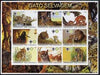 Angola 2000 Big Cats imperf sheetlet containing set of 9 values (horiz format) each with Rotary & Scouts Logos, unmounted mint