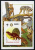 Mali 2005 Dinosaurs #08 - Platyhystix imperf m/sheet with Scout & Rotary Logos, background shows various Lemurs unmounted mint