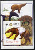 Mali 2005 Dinosaurs #10 - Palorchestes imperf m/sheet with Scout & Rotary Logos, background shows various Tapirs unmounted mint