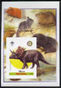 Eritrea 2005 Dinosaurs #07 - Chasmosaurus imperf m/sheet with Scout & Rotary Logos, background shows various Rodents unmounted mint