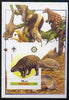 Eritrea 2005 Dinosaurs #10 - Sauropelta imperf m/sheet with Scout & Rotary Logos, background shows various Armadillos unmounted mint