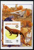 Madagascar 2005 Dinosaurs #10 - Hyperodapedon imperf m/sheet with Scout & Rotary Logos, background shows various Kangaroos unmounted mint