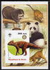 Benin 2005 Dinosaurs #05 - Leptoceraptops imperf m/sheet with Scout & Rotary Logos, background shows Panda etc unmounted mint