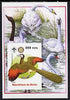 Benin 2005 Dinosaurs #06 - Archaeopterys imperf m/sheet with Scout & Rotary Logos, background shows various Geese & Swans unmounted mint