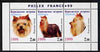 Kuril Islands 1999 Philex France Stamp Exhibition - Dogs #04 (Yorkshire Terrier) perf sheetlet containing 3 values unmounted mint