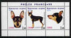 Kuril Islands 1999 Philex France Stamp Exhibition - Dogs #05 (Manchester Terrier) perf sheetlet containing 3 values unmounted mint