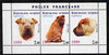 Kuril Islands 1999 Philex France Stamp Exhibition - Dogs #20 (Chinese Shar-pei) perf sheetlet containing 3 values unmounted mint