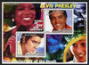 Somalia 2002 Elvis Presley 25th Anniversary of Death #02 perf sheetlet containing 2 values with Oprah Winfrey, Allen Ginsberg & Diana in background unmounted mint