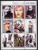 Tatarstan Republic 2001 People of the Year #1 perf sheetlet containing set of 9 values unmounted mint (Dylan, McCartney, J Lopez, M Jagger, etc)