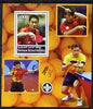 Palestine (PNA) 2007 Table Tennis #2 perf m/sheet with Scout Logo, unmounted mint. Note this item is privately produced and is offered purely on its thematic appeal