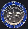 Ajman 1969 First Man on the Moon (4) Coin shaped 3r in silver foil showing Mercury 3, Sheperd & Kennedy unmounted mint, Mi 472