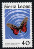 Sierra Leone 1987-89 Butterflies 40c (Graphium ridleyanus) with Country name in black & 1989 imprint date P12.5 x 11.5 unmounted mint, SG 1030Bc
