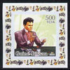 Guinea - Bissau 2006 Elvis Presley #4 - Playing cards behind individual imperf deluxe sheet unmounted mint. Note this item is privately produced and is offered purely on its thematic appeal