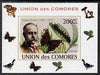 Comoro Islands 2008 Entomologists & Butterflies #1 Nathan Banks individual imperf deluxe sheet unmounted mint. Note this item is privately produced and is offered purely on its thematic appeal, it has no postal validity
