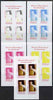 Somaliland 2000 Honoured Personality of the 20th Century - Walt Disney sheetlet containing 4 values - the set of 5 imperf progressive proofs comprising 2, 3 and all 4-colour composites, unmounted mint