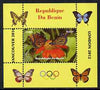 Benin 2009 Butterflies & Olympics #02 individual perf deluxe sheet unmounted mint. Note this item is privately produced and is offered purely on its thematic appeal