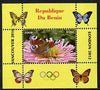 Benin 2009 Butterflies & Olympics #03 individual perf deluxe sheet unmounted mint. Note this item is privately produced and is offered purely on its thematic appeal