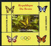 Benin 2009 Butterflies & Olympics #06 individual perf deluxe sheet unmounted mint. Note this item is privately produced and is offered purely on its thematic appeal