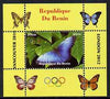 Benin 2009 Butterflies & Olympics #07 individual perf deluxe sheet unmounted mint. Note this item is privately produced and is offered purely on its thematic appeal