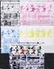 Somalia 2004 75th Birthday of Mickey Mouse #10 - Cartoon Strip in Blue m/sheet - the set of 5 imperf progressive proofs comprising the 4 individual colours plus all 4-colour composite, unmounted mint