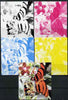 Djibouti 2006 Scouts & Butterflies #2 s/sheet - the set of 5 imperf progressive proofs comprising the 4 individual colours unmounted mint plus all 4-colour perf composite cto used,
