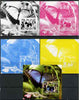 Djibouti 2006 Owl & Butterfly #1 s/sheet - the set of 5 imperf progressive proofs comprising the 4 individual colours plus all 4-colour perf composite unmounted mint