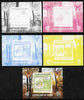 Guinea - Conakry 2009 Fungi on Stamps #3 individual deluxe sheetlet - the set of 5 imperf progressive proofs comprising the 4 individual colours plus all 4-colour composite, unmounted mint