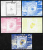 St Thomas & Prince Islands 2010 Butterflies #3 individual deluxe sheetlet - the set of 5 imperf progressive proofs comprising the 4 individual colours plus all 4-colour composite, unmounted mint